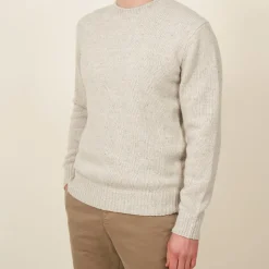 Homme HARTFORD Mailles-- Pull Donegal - Ecru