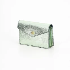 Femme HERBERT FRERE SOEUR Porte Monnaie|Porte Monnaie-Herbert Frère Soeur - Porte monnaie Le Paris-New York Laminato - Vert