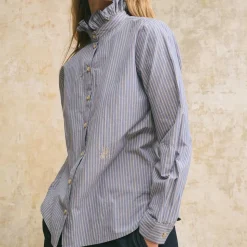 Femme HOD Chemises-- Chemise Cléo patch - Bleu