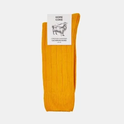Femme Homecore Chaussettes|Chaussettes-- Chaussettes Cachemire - Moutarde