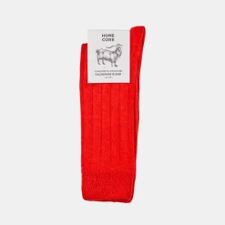 Femme Homecore Chaussettes|Chaussettes-- Chaussettes Cachemire - Rouge