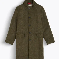 Homme Homecore Manteaux-- Manteau Steve Harris Tweed - Vert