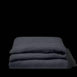 2100 GAZEX Housses De Couette-Housse de couette en gaze de coton - Gris Fusain