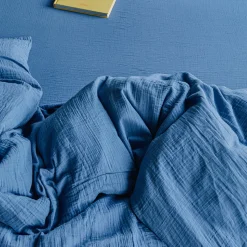 2100 GAZEX Housses De Couette-Housse de couette en gaze de coton - Bleu Pompidou