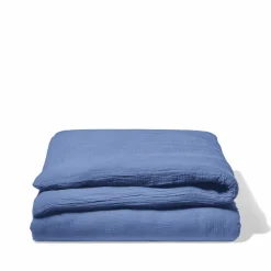 2100 GAZEX Housses De Couette-Housse de couette en gaze de coton - Bleu Pompidou