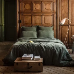 2100 GAZEX Housses De Couette-Housse de couette en gaze de coton - Vert Luxembourg