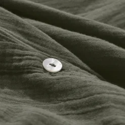 2100 GAZEX Housses De Couette-Housse de couette en gaze de coton - Vert Luxembourg