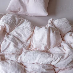 2100 GAZEX Housses De Couette-Housse de couette en gaze de coton - Rose de Bagatelle