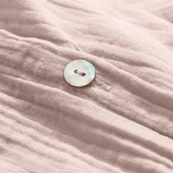 2100 GAZEX Housses De Couette-Housse de couette en gaze de coton - Rose de Bagatelle