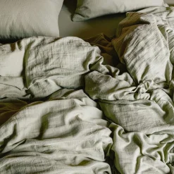 2100 GAZEX Housses De Couette-Housse de couette en gaze de coton - Vert 77 Rue de Varenne