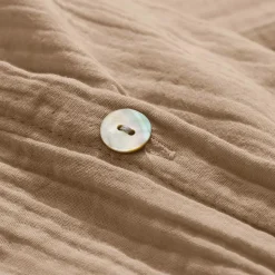 2100 GAZEX Housses De Couette-Housse de couette en gaze de coton - Beige Quai de Seine