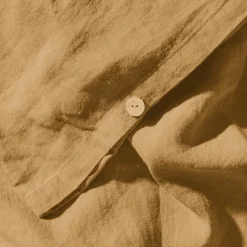 200 LINTEX Housses De Couette-Housse de couette en lin lavé - Jaune Asahi