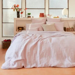 200 LINTEX Housses De Couette-Housse de couette en lin lavé - Parme Fuji Iro