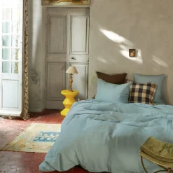 200 LINTEX Housses De Couette-Housse de couette en lin lavé - Gris Vésuve