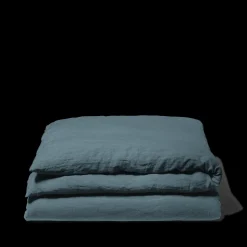200 LINTEX Housses De Couette-Housse de couette en lin lavé - Bleu Pétrole