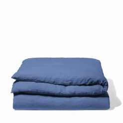 200 LINTEX Housses De Couette-Housse de couette en lin lavé - Bleu Paros