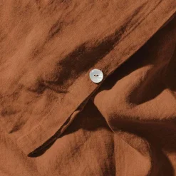 200 LINTEX Accessoirisez Votre Intérieur|Housses De Couette-Housse de couette en lin lavé - Brique de Sienne