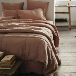 200 LINTEX Housses De Couette-Housse de couette en lin lavé - Rose Argile