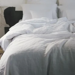 200 LINTEX Maison De Campagne|Housses De Couette-Housse de couette en lin lavé - Blanc Optique