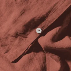 200 LINTEX Accessoirisez Votre Intérieur|Housses De Couette-Housse de couette en lin lavé - Rouge Urushi