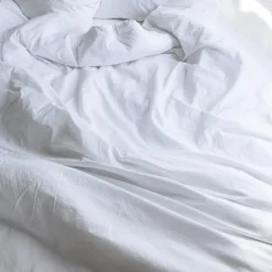 1700 COTEX Housses De Couette-Housse de couette en percale de coton - Blanc Craie