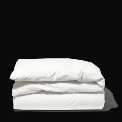 1700 COTEX Housses De Couette-Housse de couette en percale de coton - Blanc Craie