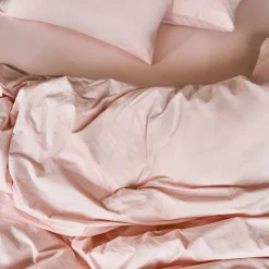1700 COTEX Housses De Couette-Housse de couette en percale de coton - Rose des Sables