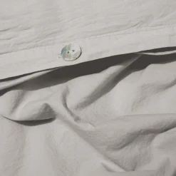 1700 COTEX Housses De Couette-Housse de couette en percale de coton - Gris Pavot