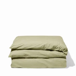 1700 COTEX Housses De Couette-Housse de couette en percale de coton - Vert Sauge