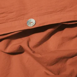 1700 COTEX Housses De Couette-Housse de couette en percale de coton - Rouge Ocre