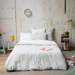 1700 COTEX Maison De Campagne|Housses De Couette-Housse de couette en percale de coton - Rayures Vert Camouflage