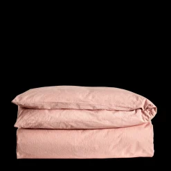 1700 COTEX Maison De Campagne|Housses De Couette-Housse de couette en percale de coton - Rayures Rouge Ocre