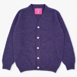 Homme HOWLIN Mailles-- Cardigan Shaggy Bear - Violet