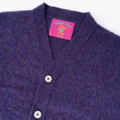 Homme HOWLIN Mailles-- Cardigan Shaggy Bear - Violet