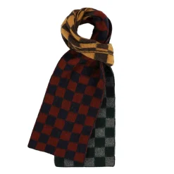 Femme HOWLIN Foulards & Echarpes|Foulards & Echarpes-' - Echarpe Cosmic Checkboard - Marine