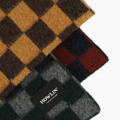 Femme HOWLIN Foulards & Echarpes|Foulards & Echarpes-' - Echarpe Cosmic Checkboard - Marine