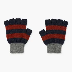 Femme HOWLIN Gants & Mitaines-' - Mitaines "No Fingers In There" - Marine/ Rouge