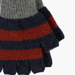 Femme HOWLIN Gants & Mitaines-' - Mitaines "No Fingers In There" - Marine/ Rouge