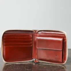 Femme Il Bussetto Porte Monnaie|Porte Monnaie-x Merci - Portefeuille Bi-Fold Zip - Bordeaux