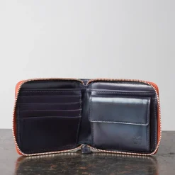 Femme Il Bussetto Porte Monnaie|Porte Monnaie-x Merci - Portefeuille Bi-Fold Zip - Bleu