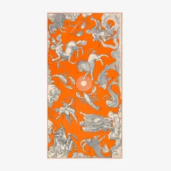 Femme Inoui Editions Foulards & Echarpes-- Etole Astrologie - Orange