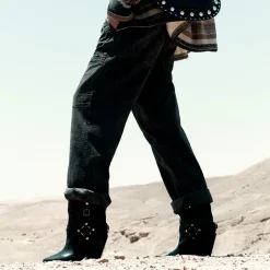 Femme Isabel Marant Pantalons-- Pantalon Kanna - Noir Faded