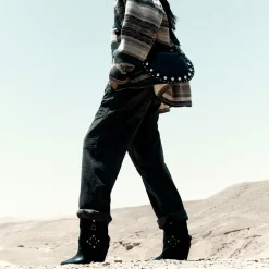 Femme Isabel Marant Pantalons-- Pantalon Kanna - Noir Faded