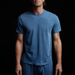 Homme James Perse T-shirts-- T-Shirt S/S Crew Neck - Lake Pigment