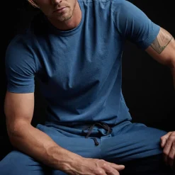 Homme James Perse T-shirts-- T-Shirt S/S Crew Neck - Lake Pigment