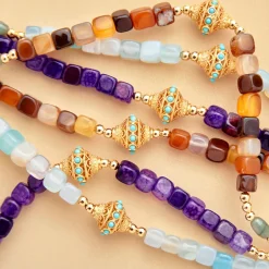 Femme JUHU Colliers-- Collier Ness - Marron