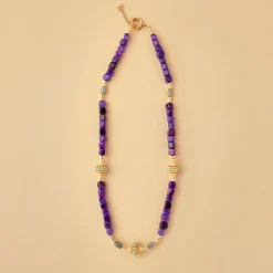Femme JUHU Colliers-- Collier Ness - Violet