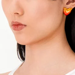 Femme Justine Clenquet Boucles D'oreilles-- Boucles d'oreilles Devil - Orange