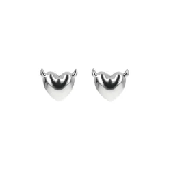 Femme Justine Clenquet Boucles D'oreilles-- Boucles d'oreilles Devil - Argent