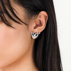 Femme Justine Clenquet Boucles D'oreilles-- Boucles d'oreilles Devil - Argent